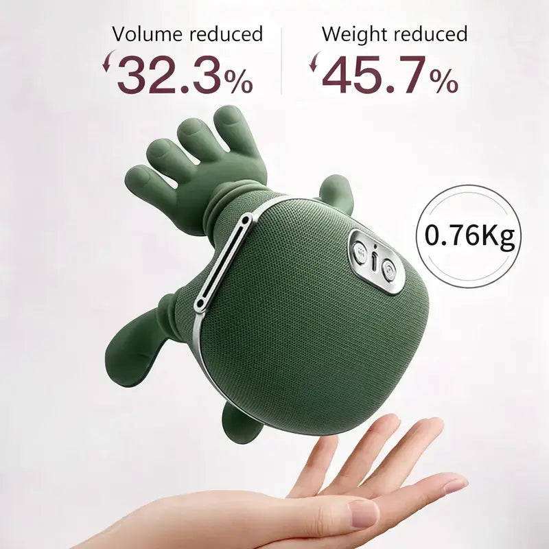 Aedwdpe Electric Bionic Hand Neck & Shoulder Massager - 3D Kneading, Heating, Rechargeable Wireless Portable, Adjustable Speed, Lightweight, Unisex, Easy-To-Use Panel, Massagers for Neck and Back Pain Relief, Back/Body Active Routine Support