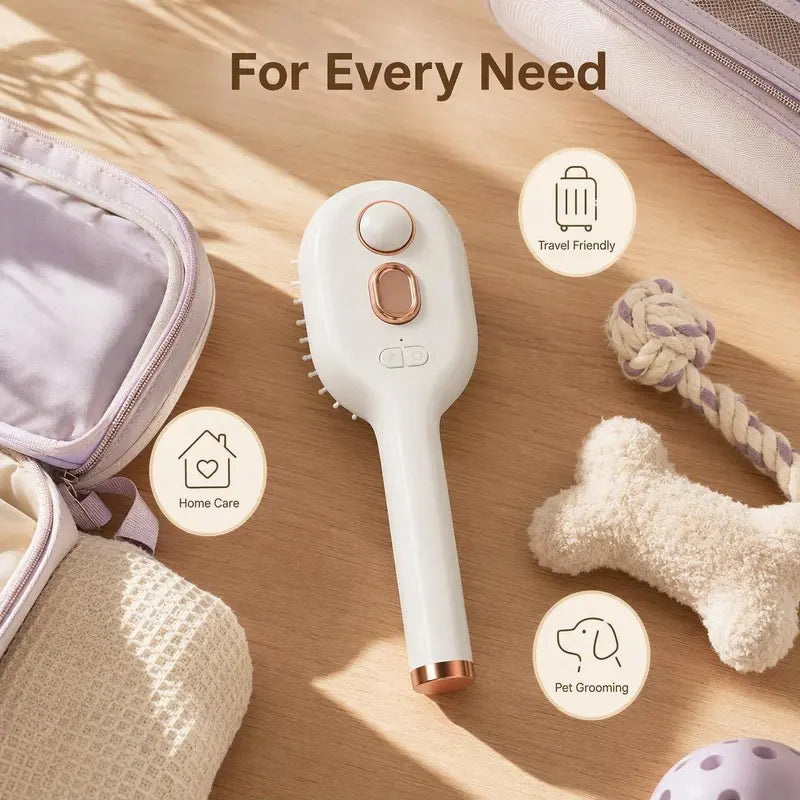 Portable Rechargeable Electric Spray Massage Comb - anti Frizz, Detangling, Styling, Compact Grip, Travel-Friendly, Relaxing Plastic Misting Tool for All Hair Types (Essential Oils Hair Brushes & Combs, Beauty & Personal Care)