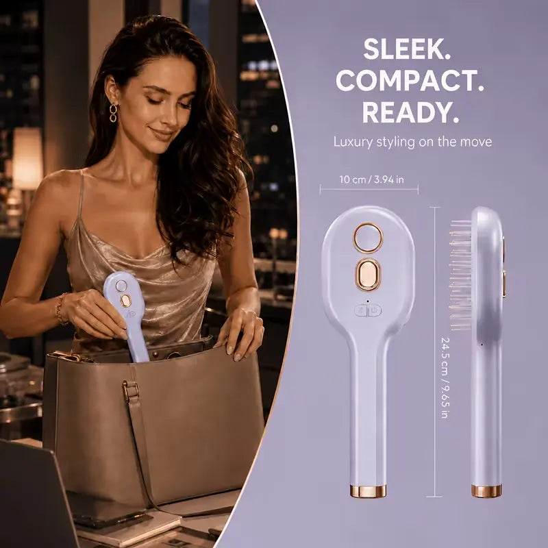 Portable Rechargeable Electric Spray Massage Comb - anti Frizz, Detangling, Styling, Compact Grip, Travel-Friendly, Relaxing Plastic Misting Tool for All Hair Types (Essential Oils Hair Brushes & Combs, Beauty & Personal Care)
